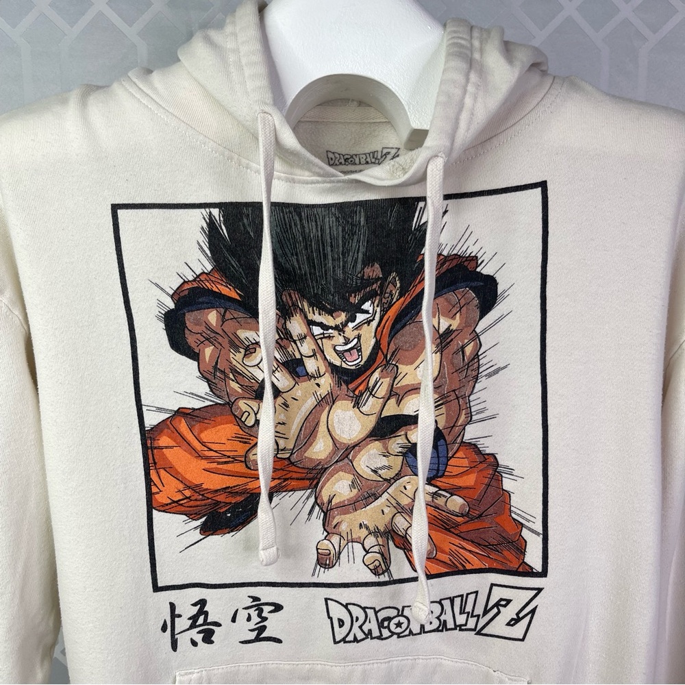 Dragon Ball Z Goku Toei Animation Cream Pullover Hoodie Boys Size Medium